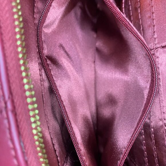 Joy & Iman Red quilted leather Crossbody purse - Picture 10 of 16